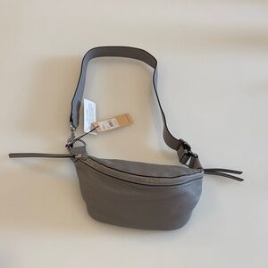 Rebecca Minkoff Leather Belt Bag Gray